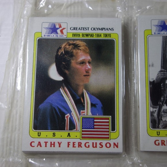 1983 Finder Image GREATEST OLYMPIANS Rack Pack Trading Cards Cathy Ferguson NIP - Picture 6 of 10